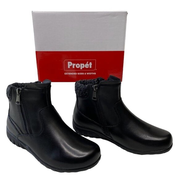 Propet Darley Ankle‎ Booties Shoe Women's 6 WIDE Black Leather Cushioned Comfort - Picture 8 of 12
